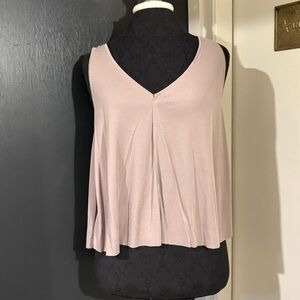 💜 Lucky Brand Mauve Swing Tank Top with Criss Cross Back